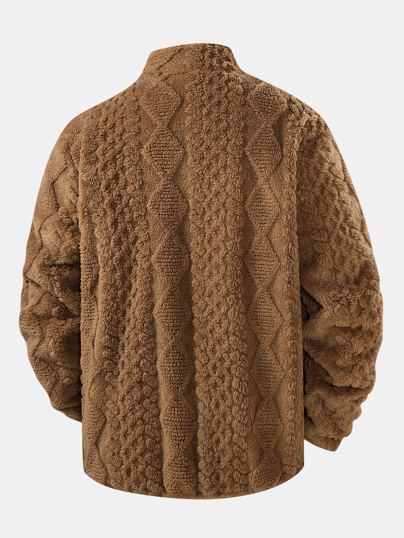 Giacca “Geometric Jacquard” Foderata in Teddy – Regular Fit