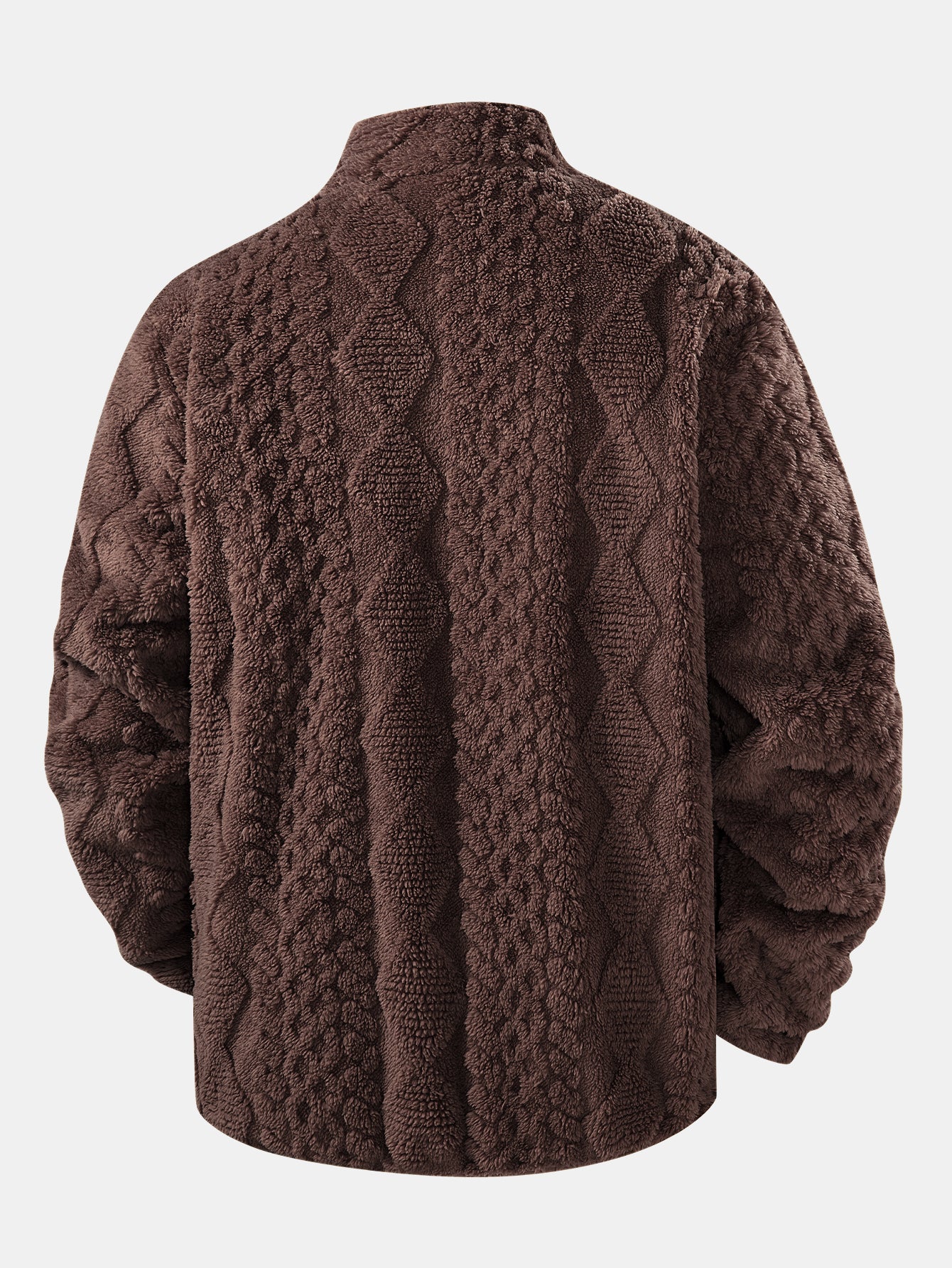 Giacca “Geometric Jacquard” Foderata in Teddy – Regular Fit