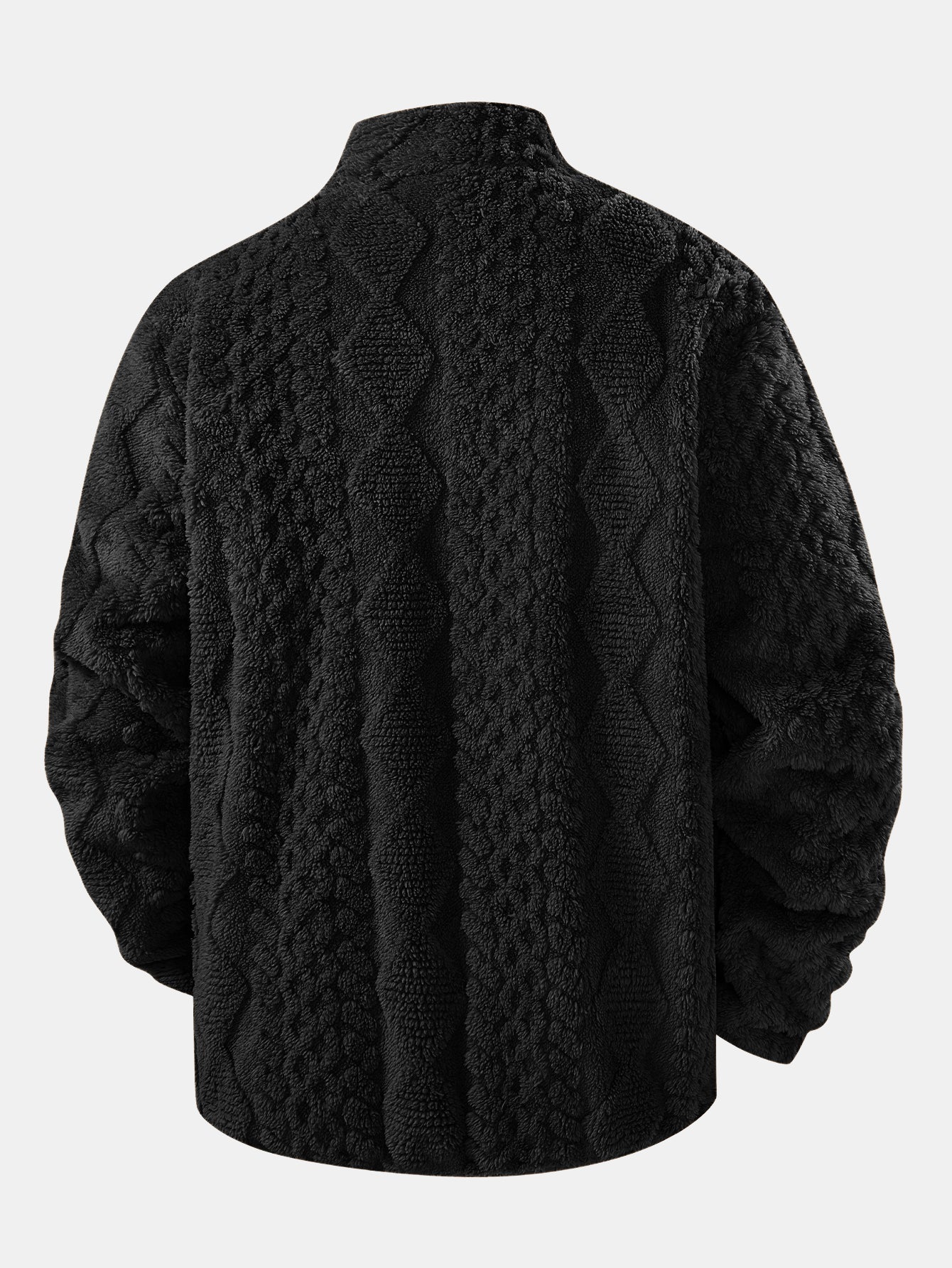 Giacca “Geometric Jacquard” Foderata in Teddy – Regular Fit